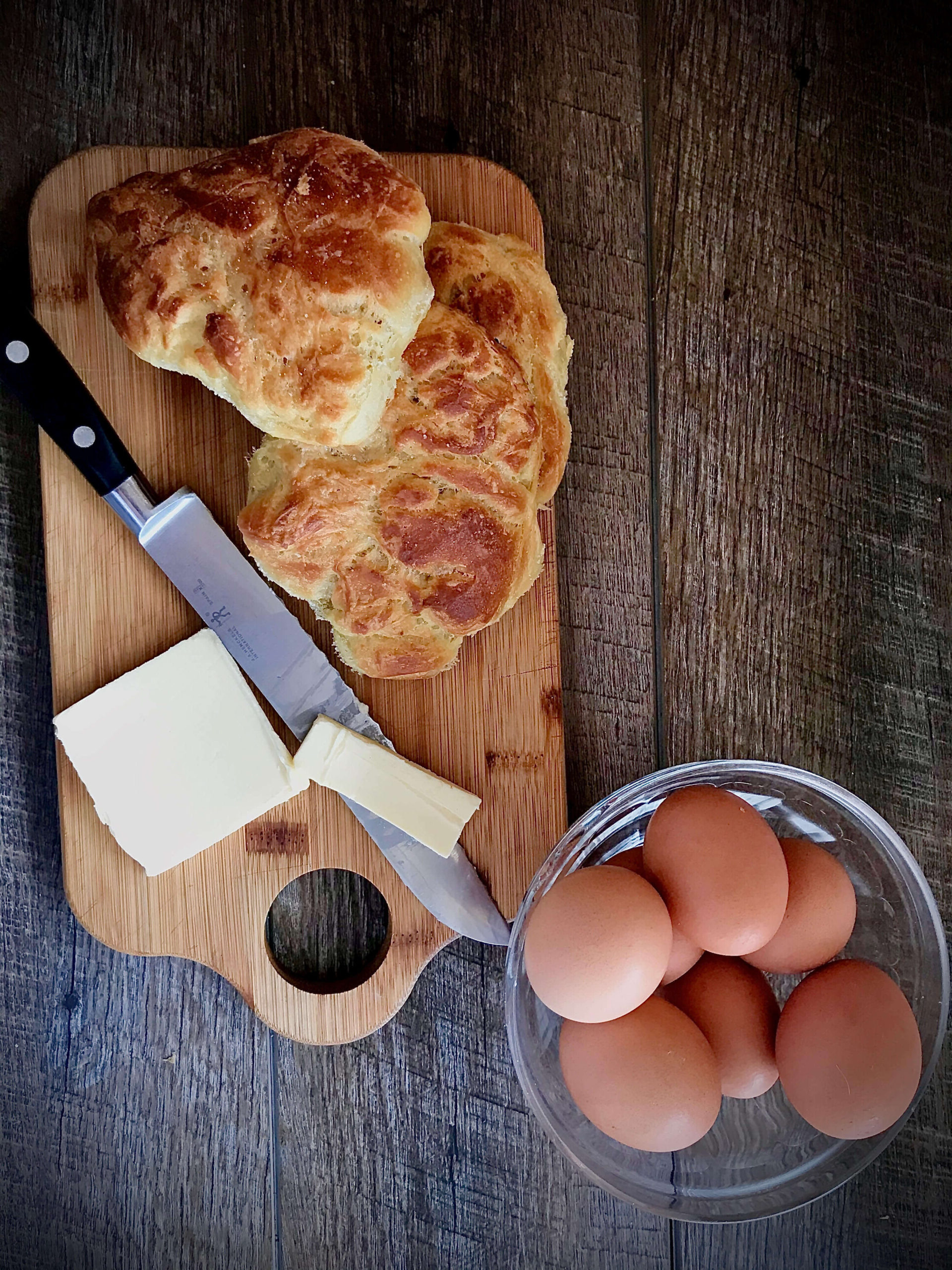 bread and eggs
